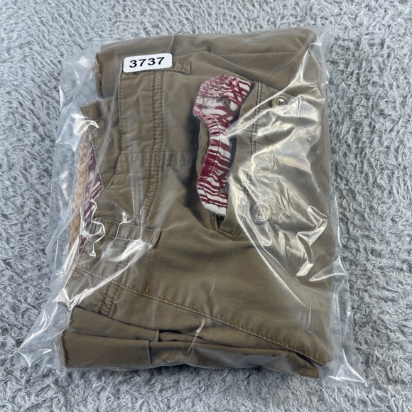 Old Navy Womens Khaki Wide Leg Stretch Pants Tan Frayed Hem Size 8 - Picture 11 of 11